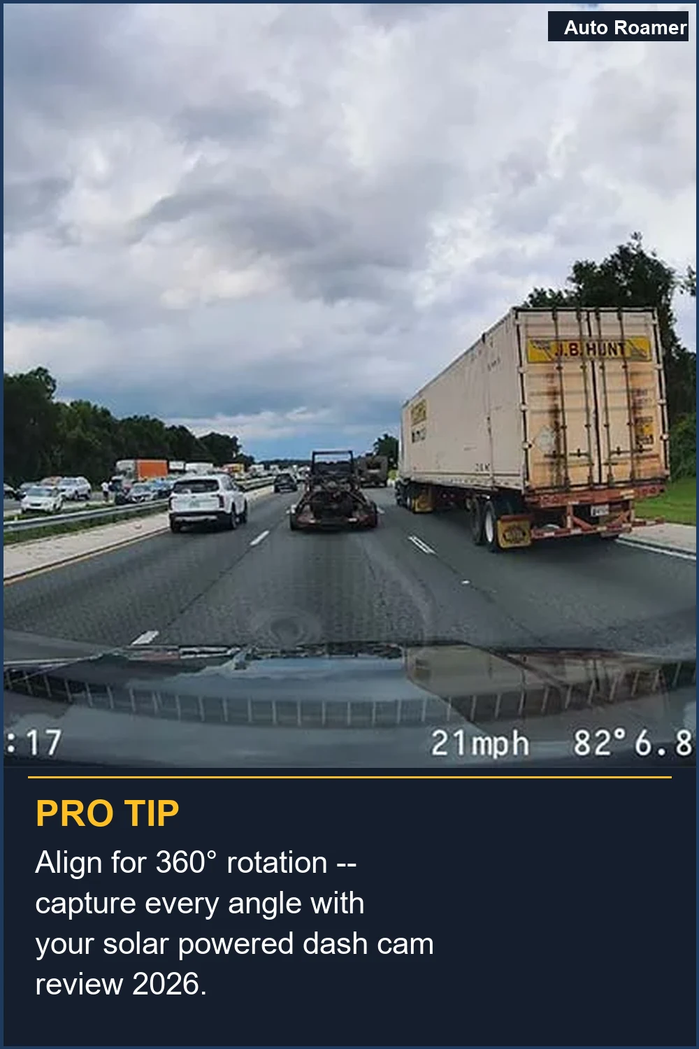 Align for 360° rotation -- capture every angle with your solar powered dash cam review 2026.