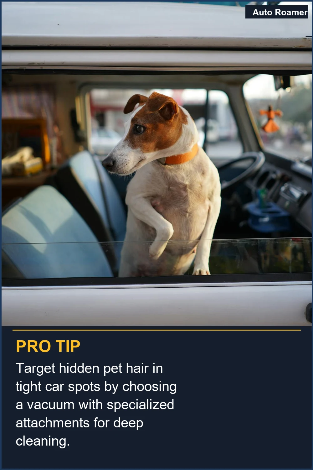 Target hidden pet hair in tight car spots by choosing a vacuum with specialized attachments for deep cleaning.