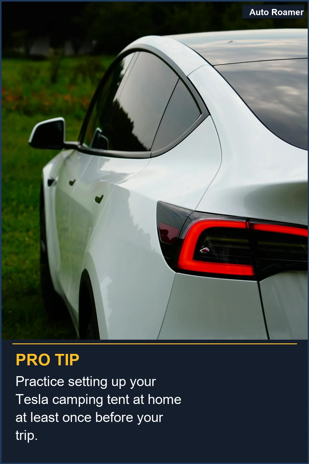 Practice setting up your Tesla camping tent at home at least once before your trip.