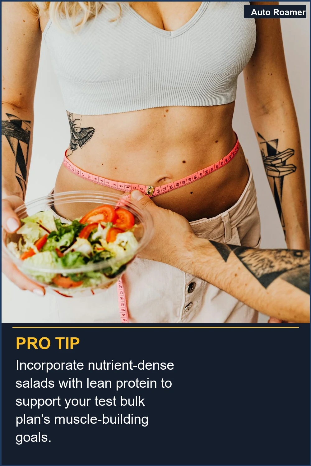 Incorporate nutrient-dense salads with lean protein to support your test bulk plan's muscle-building goals.