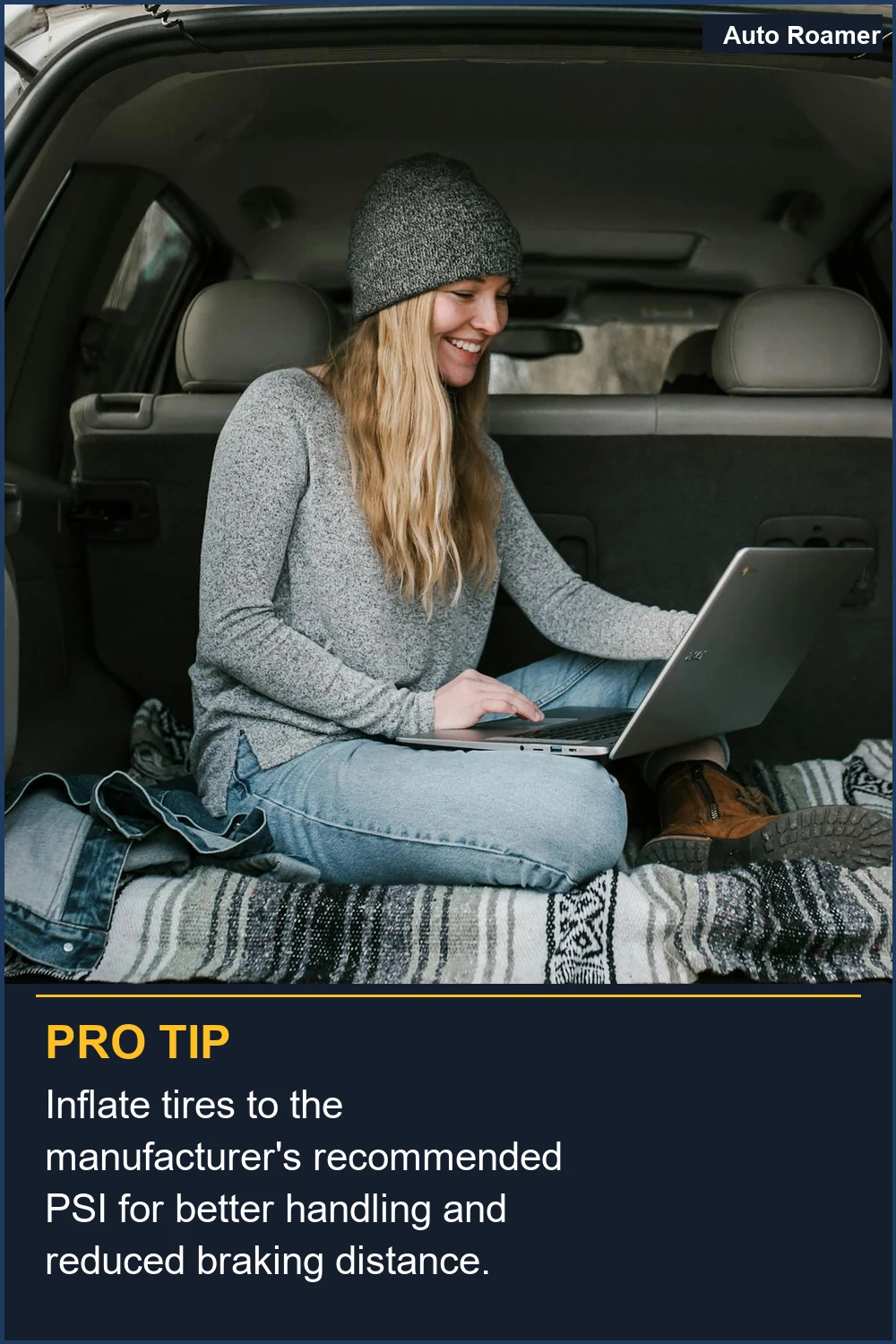 Infla los neumáticos a la presión recomendada por el fabricante para un mejor manejo y una menor distancia de frenado.