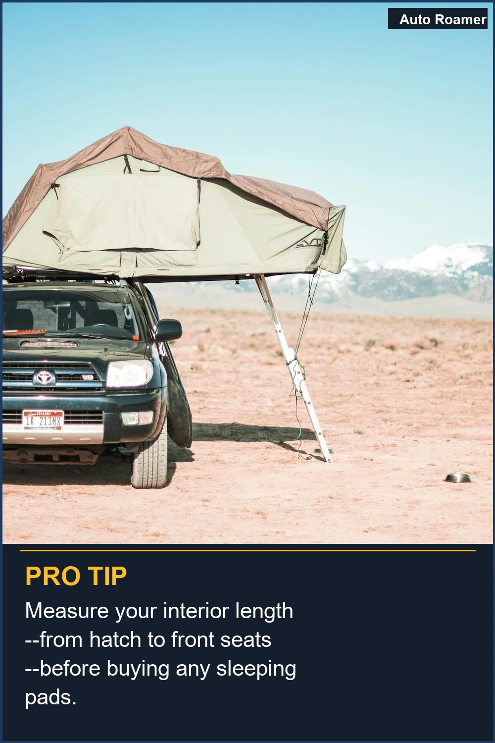 Measure your interior length--from hatch to front seats--before buying any sleeping pads.