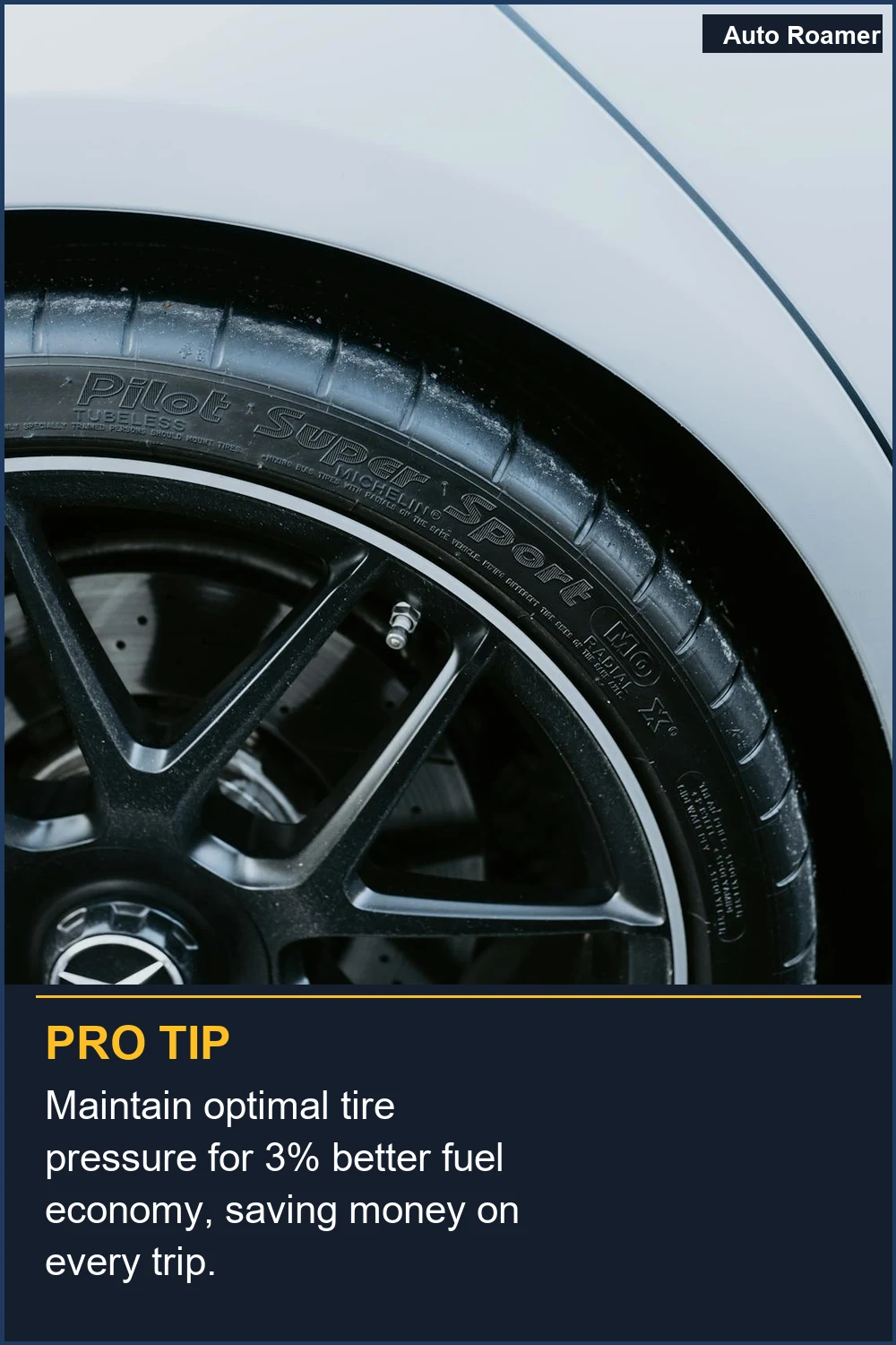 Maintain optimal tire pressure for 3% better fuel economy, saving money on every trip.