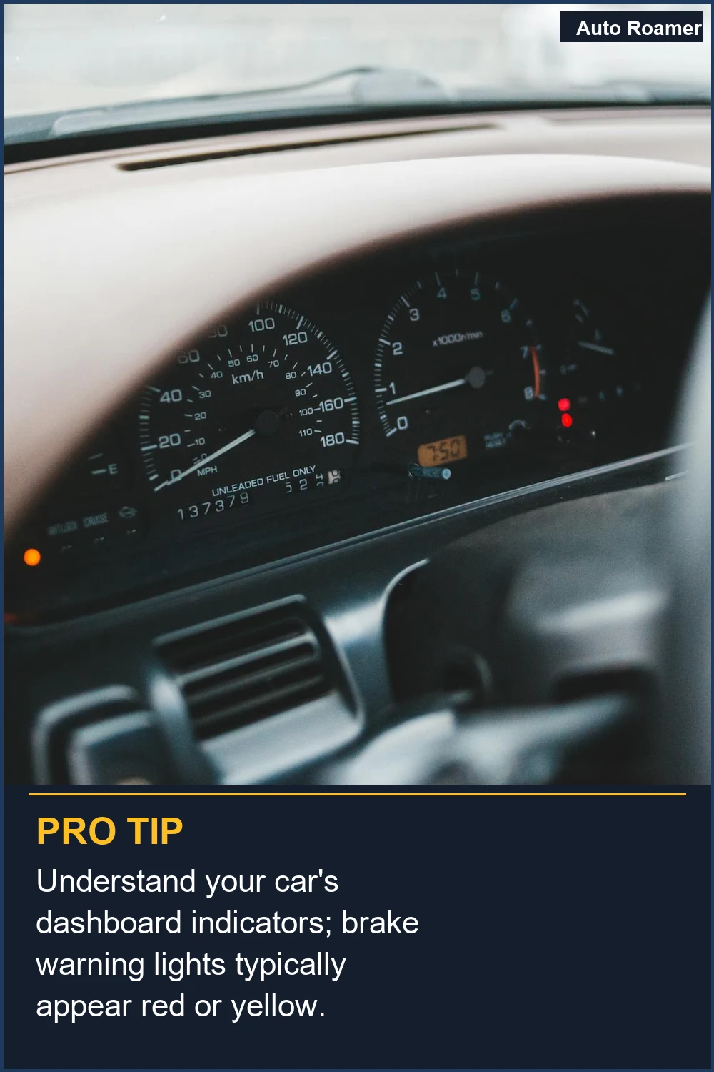 Understand your car's dashboard indicators; brake warning lights typically appear red or yellow.