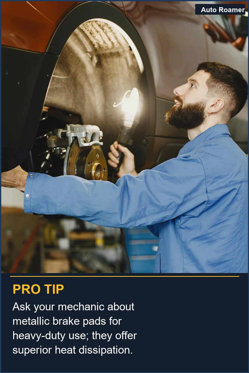 Consider ceramic brake pads for quieter operation and longer lifespan, ideal for 70% city driving.