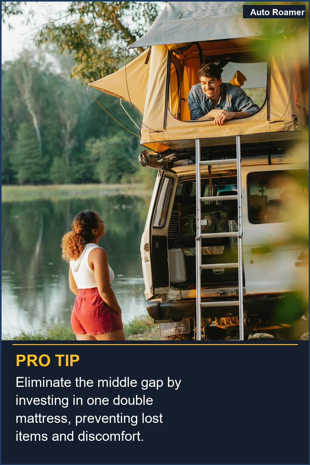 Eliminate the middle gap by investing in one double mattress, preventing lost items and discomfort.