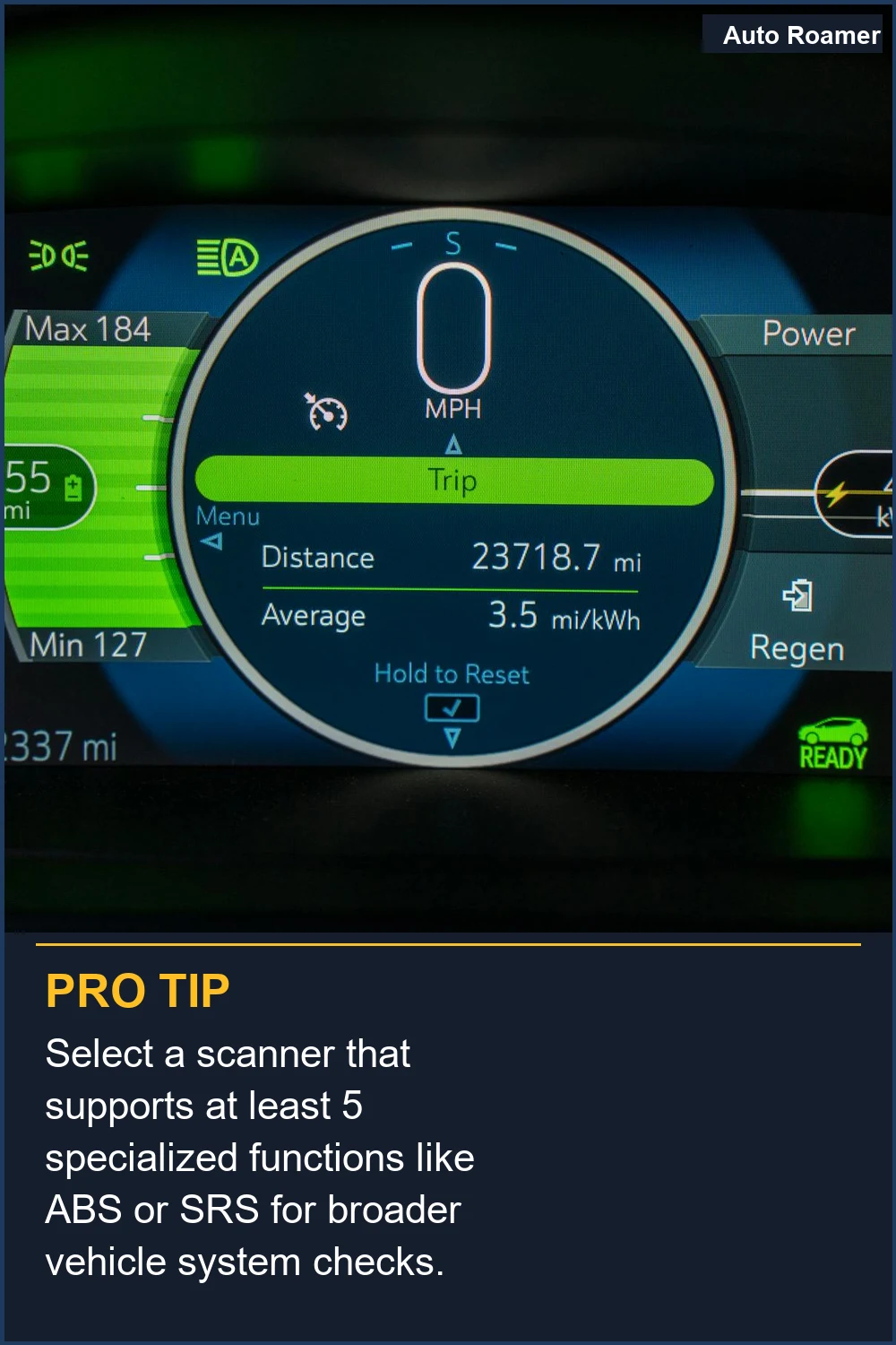 Selecciona un escáner que admita al menos 5 funciones especializadas como ABS o SRS para comprobaciones más amplias de los sistemas del vehículo.