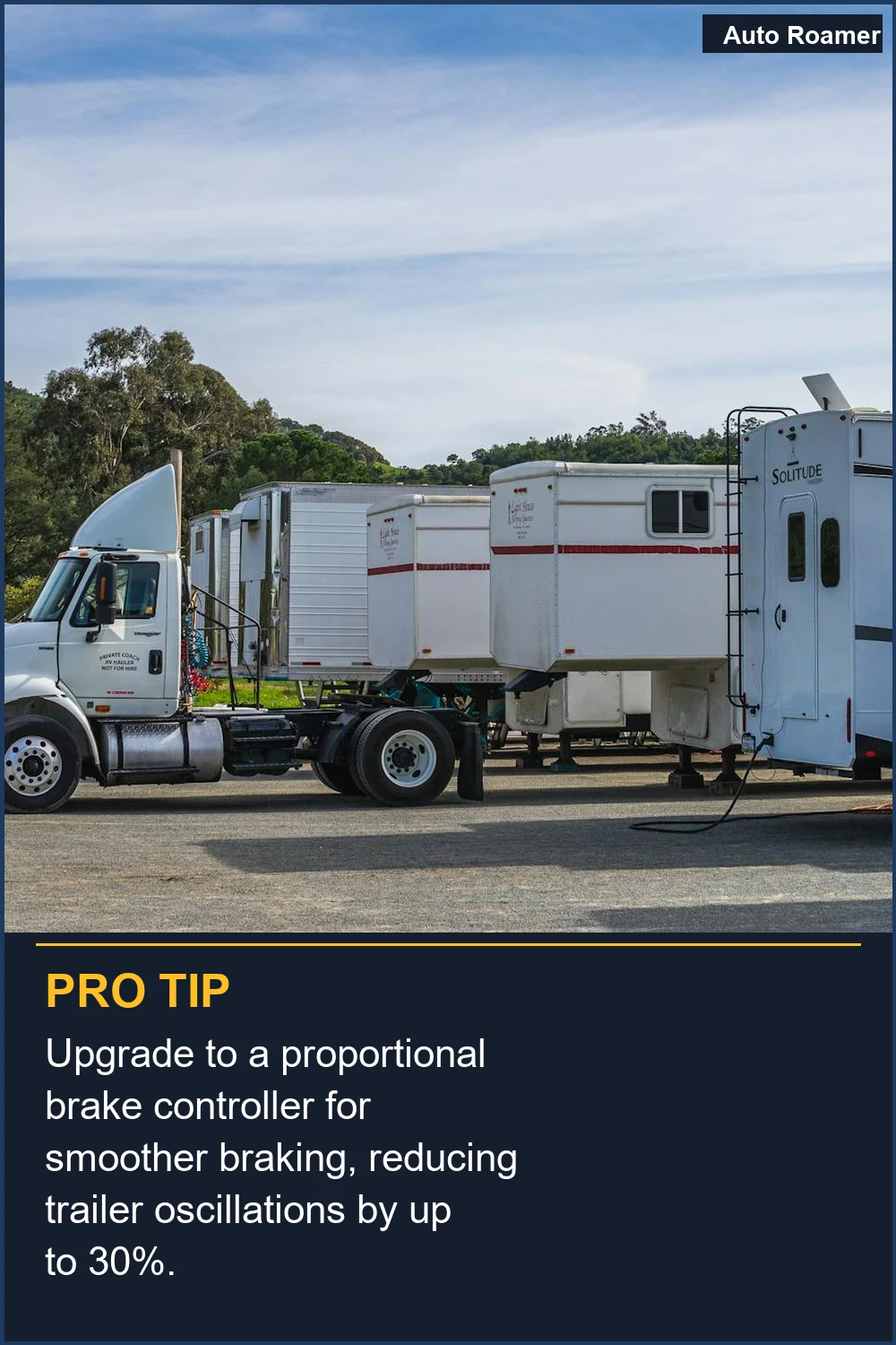 Upgrade to a proportional brake controller for smoother braking, reducing trailer oscillations by up to 30%.