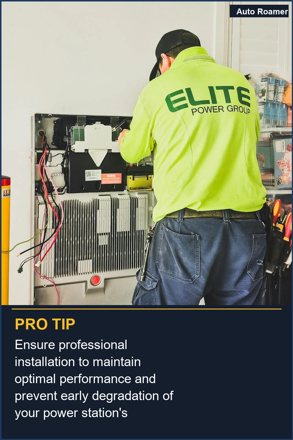 Ensure professional installation to maintain optimal performance and prevent early degradation of your power station's battery.