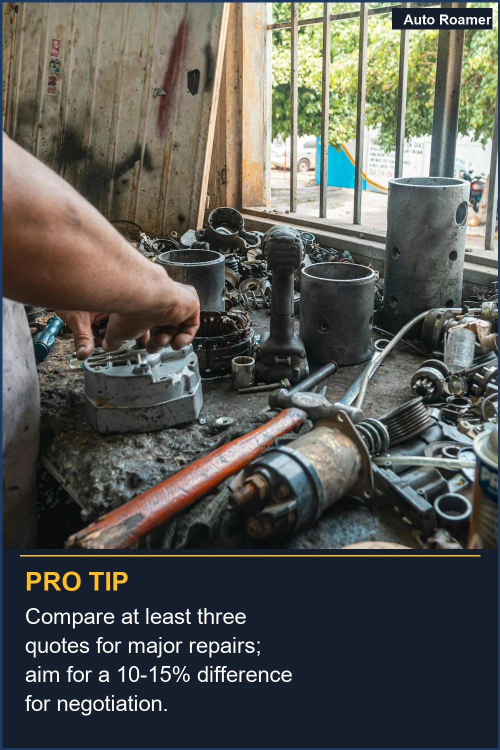 Compare at least three quotes for major repairs; aim for a 10-15% difference for negotiation.