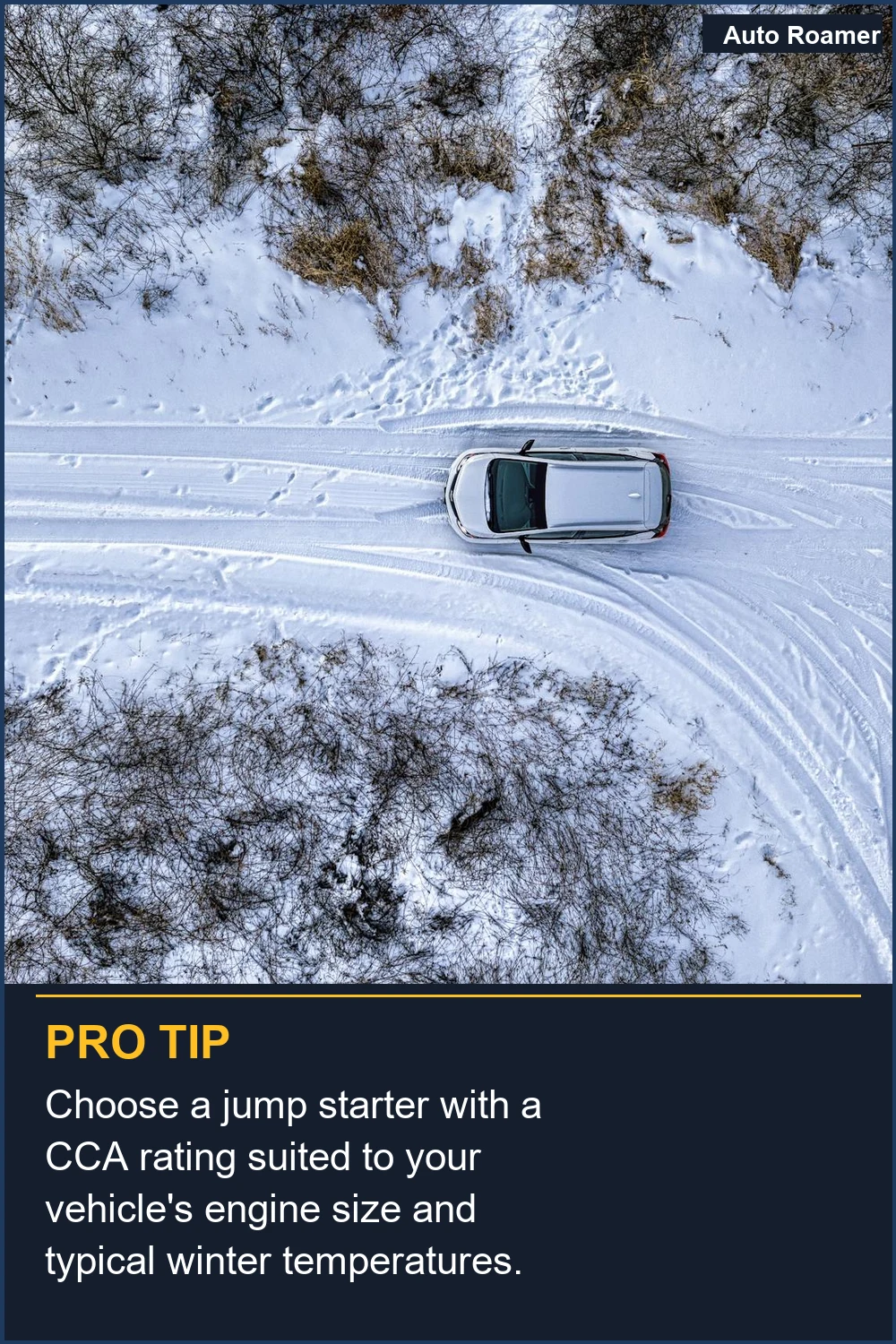 Choose a jump starter with a CCA rating suited to your vehicle's engine size and typical winter temperatures.
