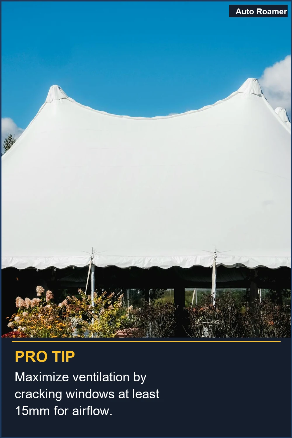 Maximize ventilation by cracking windows at least 15mm for airflow.