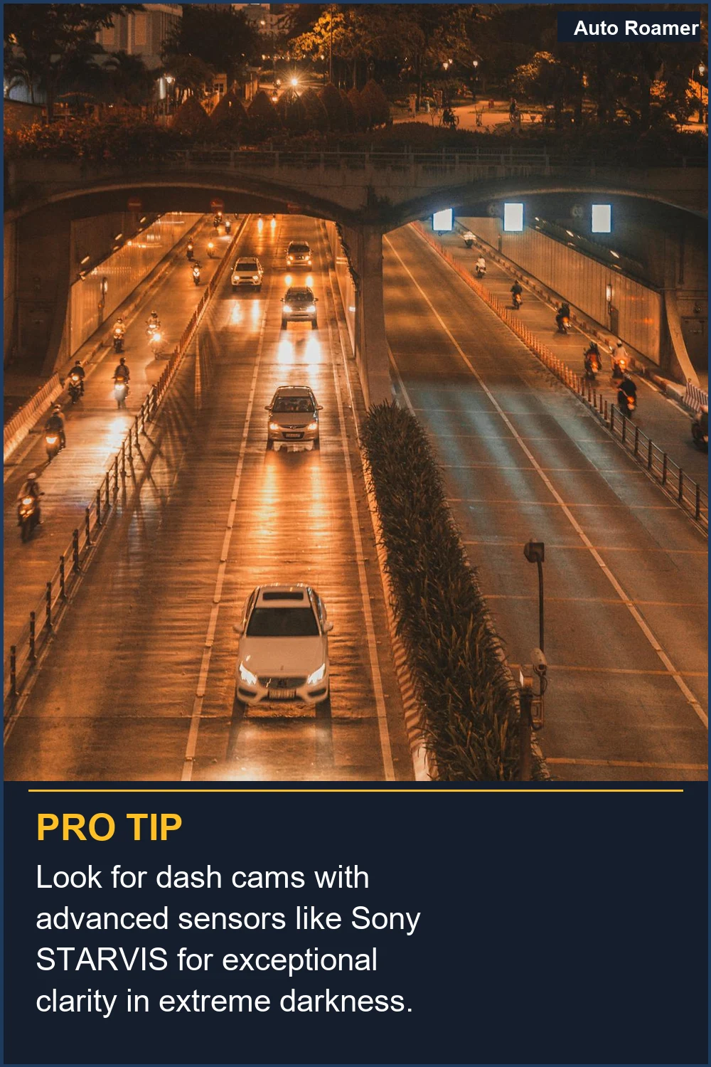 Look for dash cams with advanced sensors like Sony STARVIS for exceptional clarity in extreme darkness.