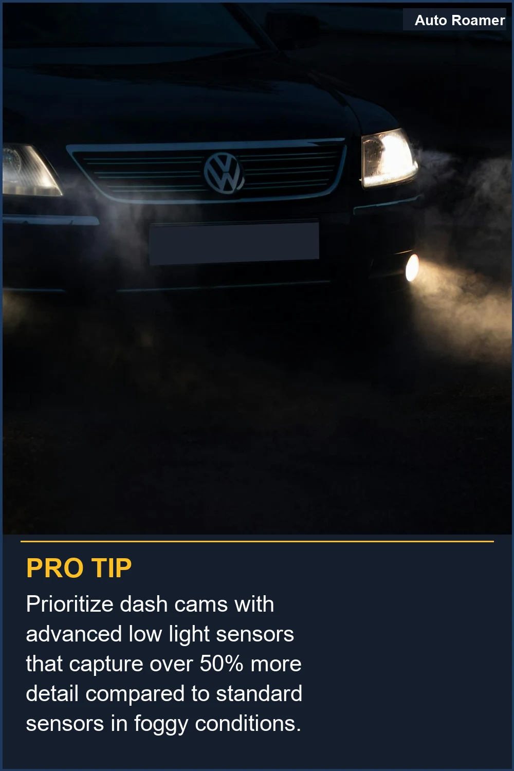 Prioritize dash cams with advanced low light sensors that capture over 50% more detail compared to standard sensors in foggy conditions.