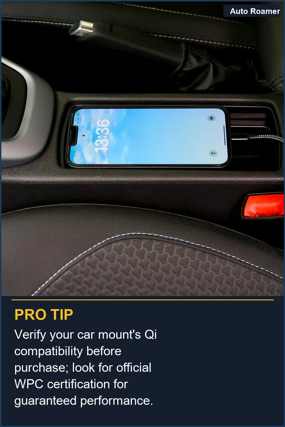Verify your car mount's Qi compatibility before purchase; look for official WPC certification for guaranteed performance.