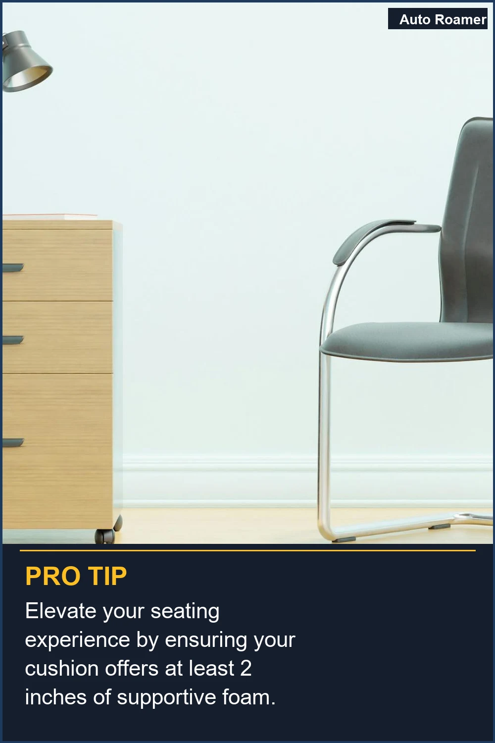 Eleva tu experiencia de asiento asegurándote de que tu cojín ofrezca al menos 2 pulgadas de espuma de soporte.