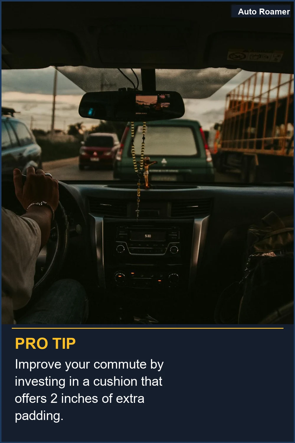 Mejora tu viaje invirtiendo en un cojín que ofrezca 2 pulgadas de acolchado extra.