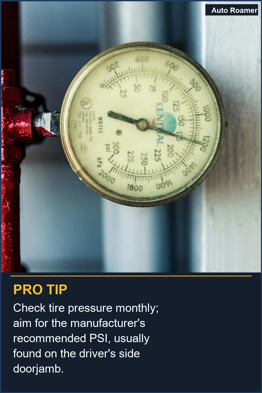 Check tire pressure monthly; aim for the manufacturer's recommended PSI, usually found on the driver's side doorjamb.