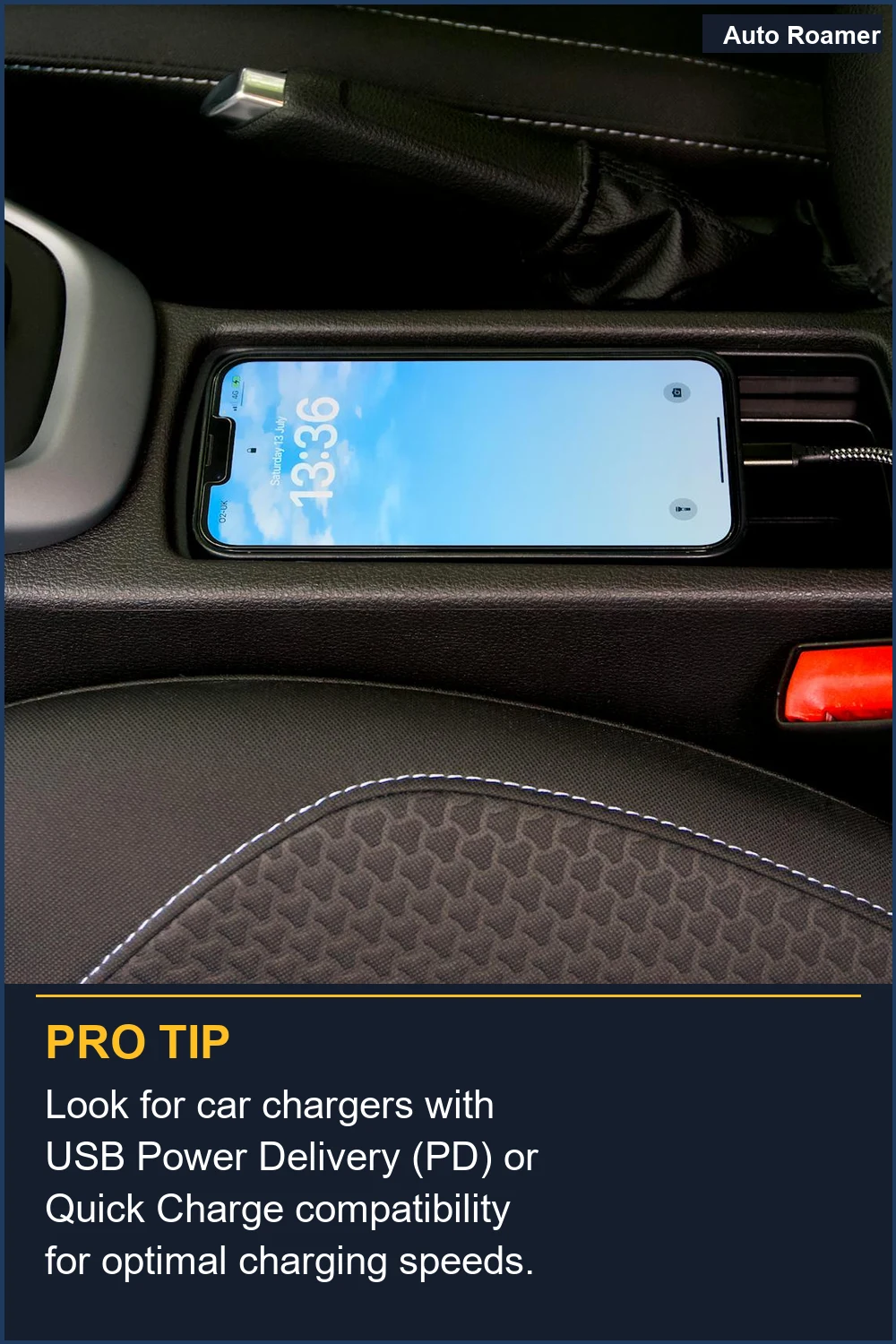 Look for car chargers with USB Power Delivery (PD) or Quick Charge compatibility for optimal charging speeds.