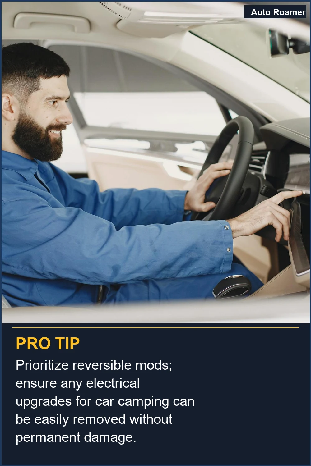 Prioritize reversible mods; ensure any electrical upgrades for car camping can be easily removed without permanent damage.