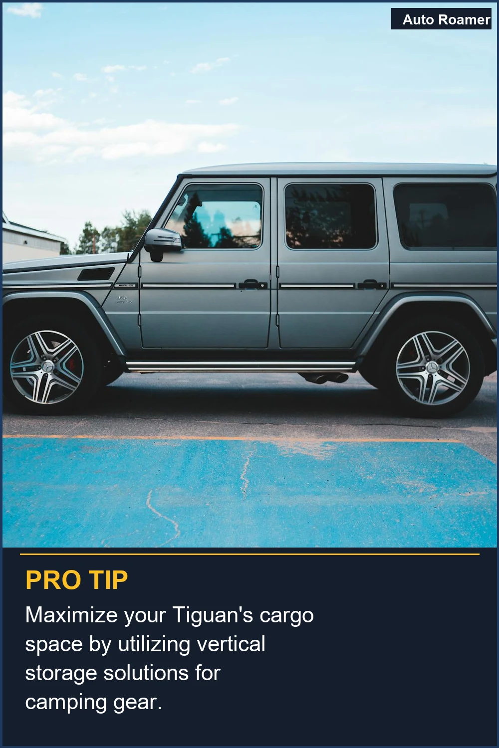 Maximize your Tiguan's cargo space by utilizing vertical storage solutions for camping gear.