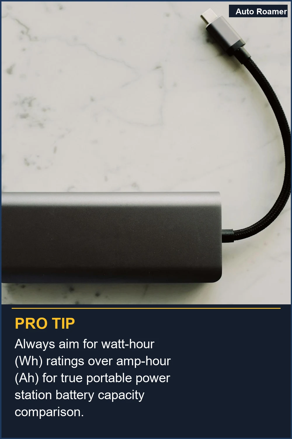 Always aim for watt-hour (Wh) ratings over amp-hour (Ah) for true portable power station battery capacity comparison.