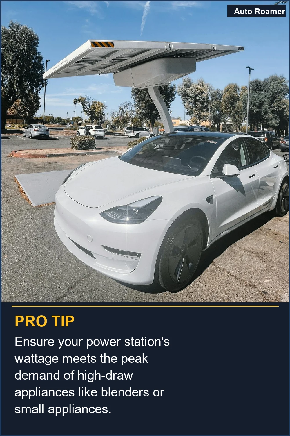 Ensure your power station's wattage meets the peak demand of high-draw appliances like blenders or small appliances.