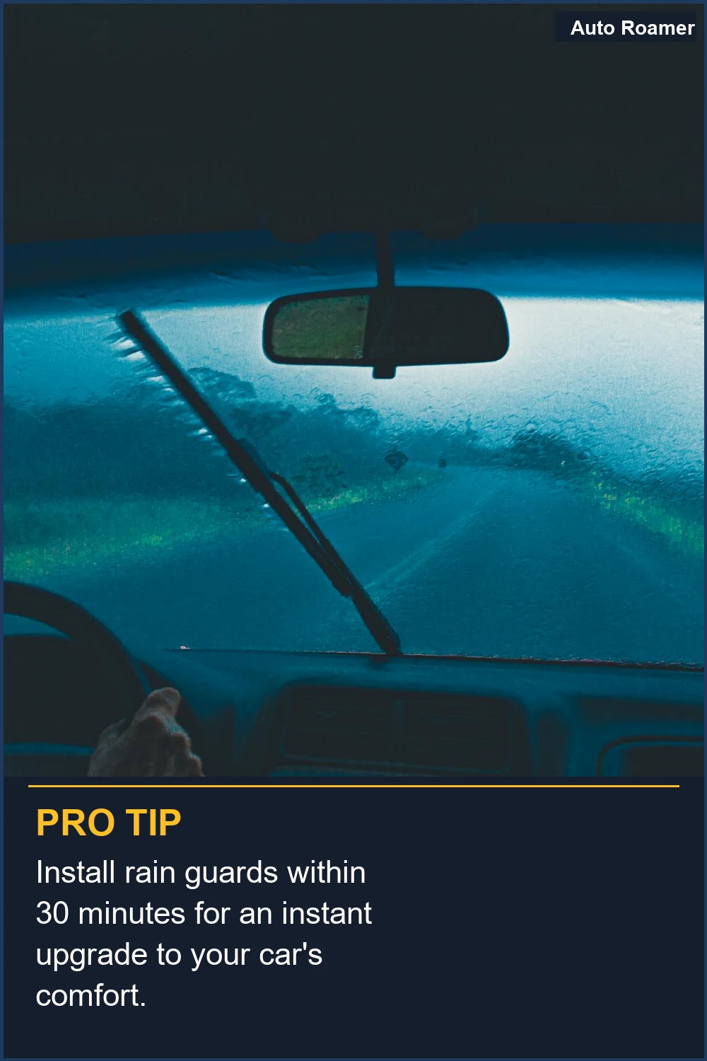Install rain guards within 30 minutes for an instant upgrade to your car's comfort.