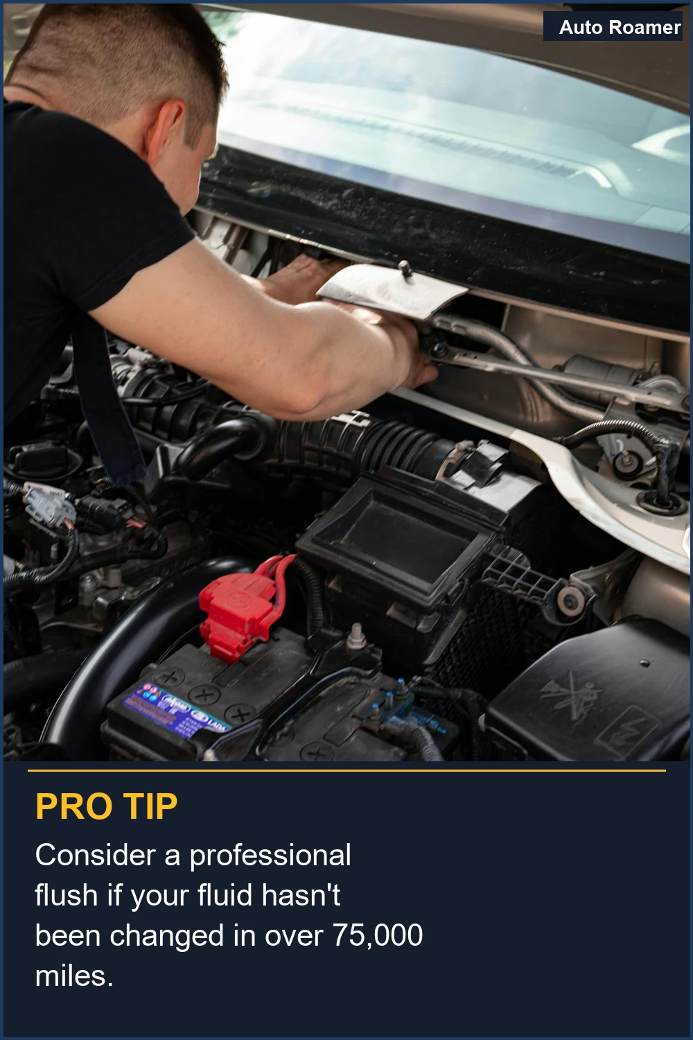 Consider a professional flush if your fluid hasn't been changed in over 75,000 miles.