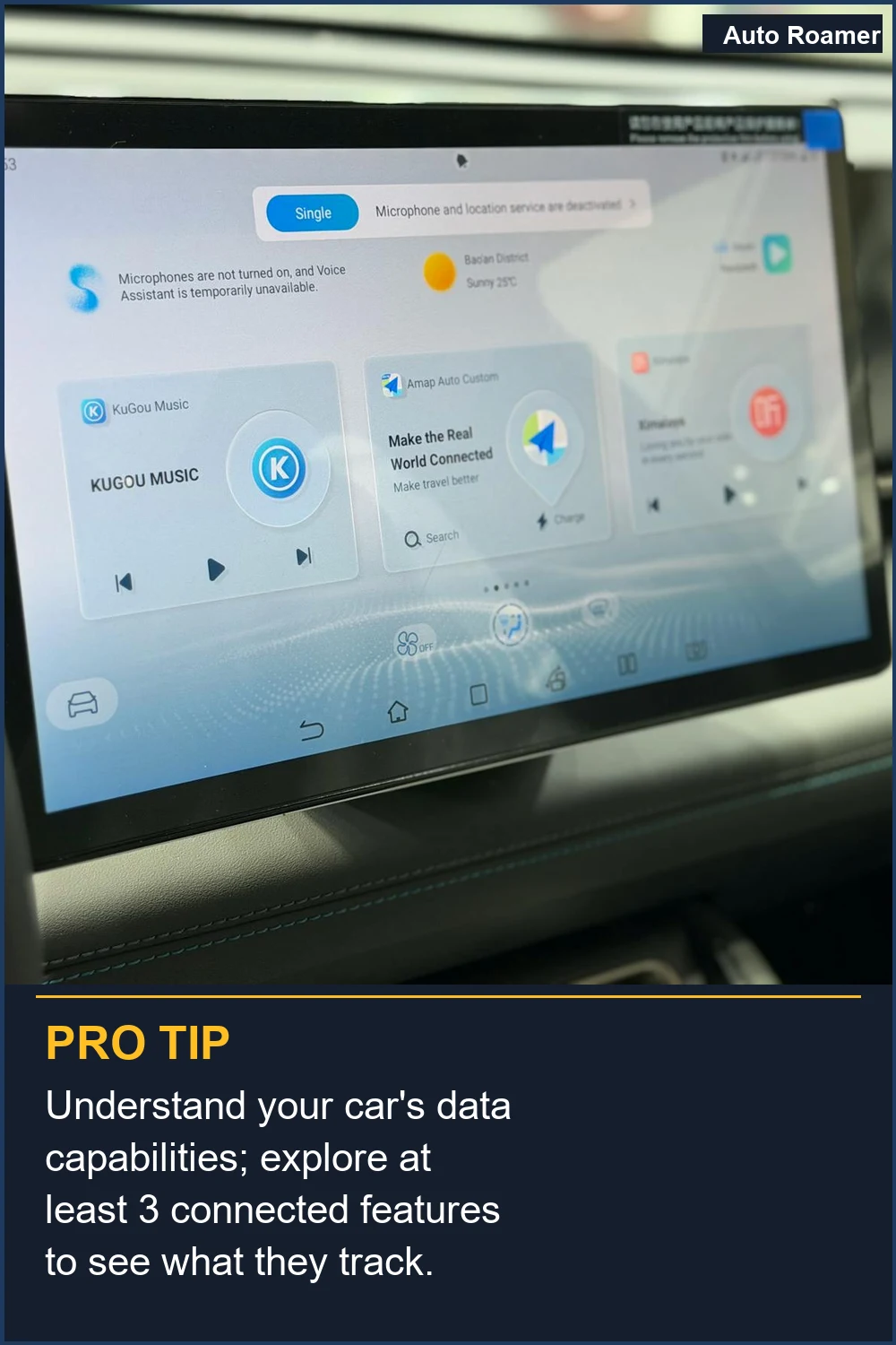 Comprende las capacidades de datos de tu coche; explora al menos 3 funciones conectadas para ver qué rastrean.