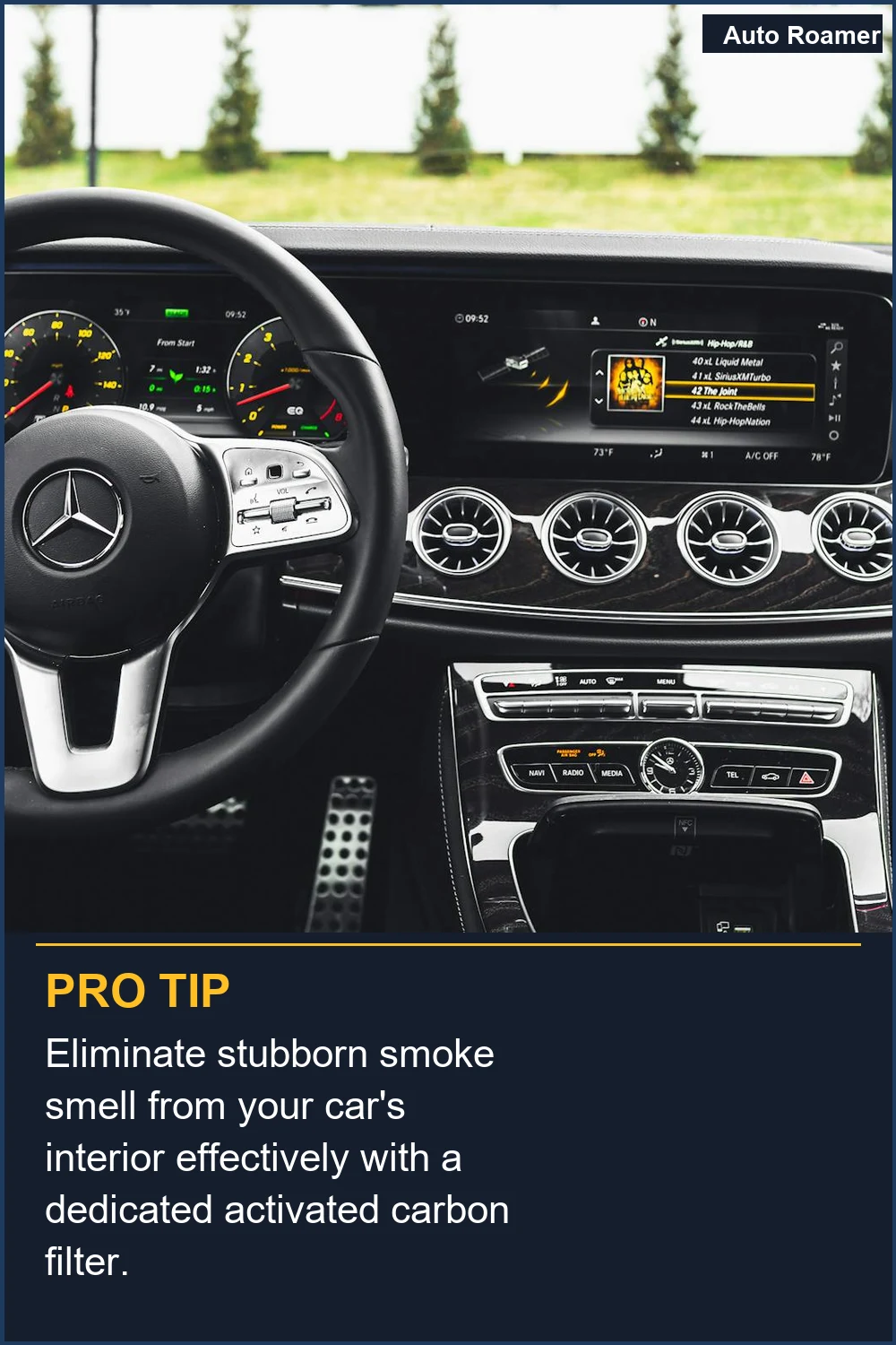 Eliminate stubborn smoke smell from your car's interior effectively with a dedicated activated carbon filter.
