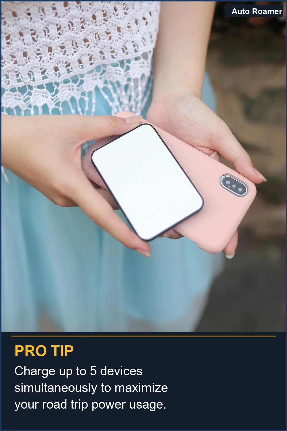 Charge up to 5 devices simultaneously to maximize your road trip power usage.