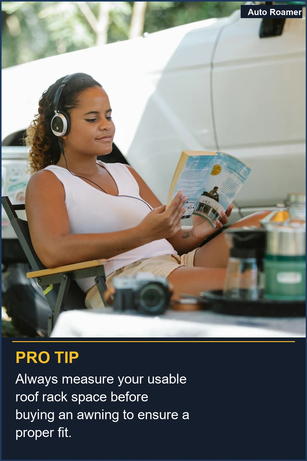 Always measure your usable roof rack space before buying an awning to ensure a proper fit.