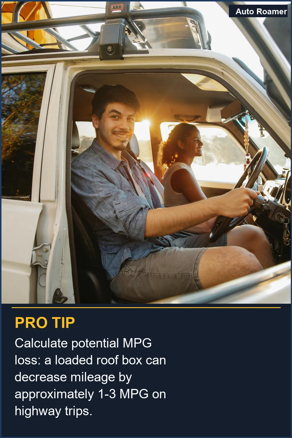 Calculate potential MPG loss: a loaded roof box can decrease mileage by approximately 1-3 MPG on highway trips.