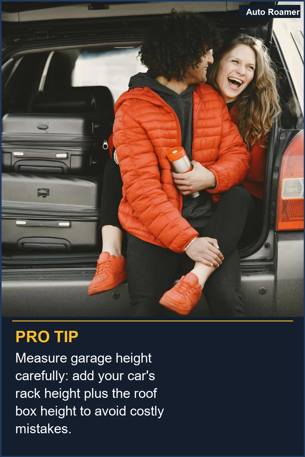 Measure garage height carefully: add your car's rack height plus the roof box height to avoid costly mistakes.