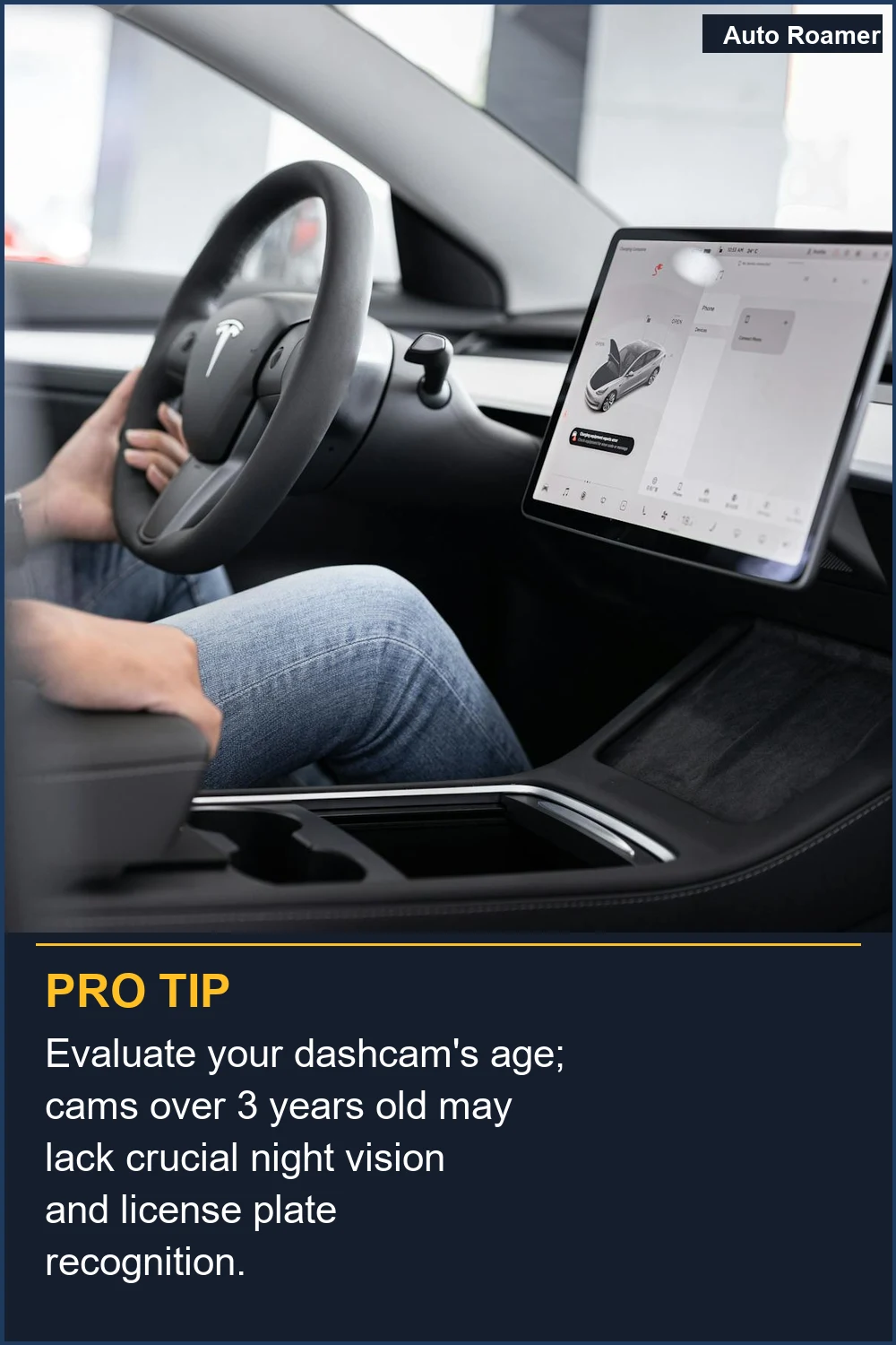 Evalúa la antigüedad de tu dashcam; las cámaras de más de 3 años pueden carecer de visión nocturna crucial y reconocimiento de matrículas.