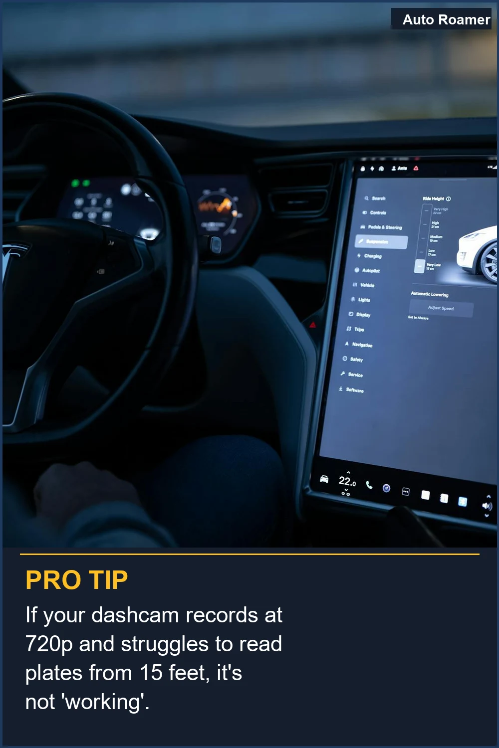 Si tu dashcam graba a 720p y tiene problemas para leer matrículas a 5 metros, no está 'funcionando'.