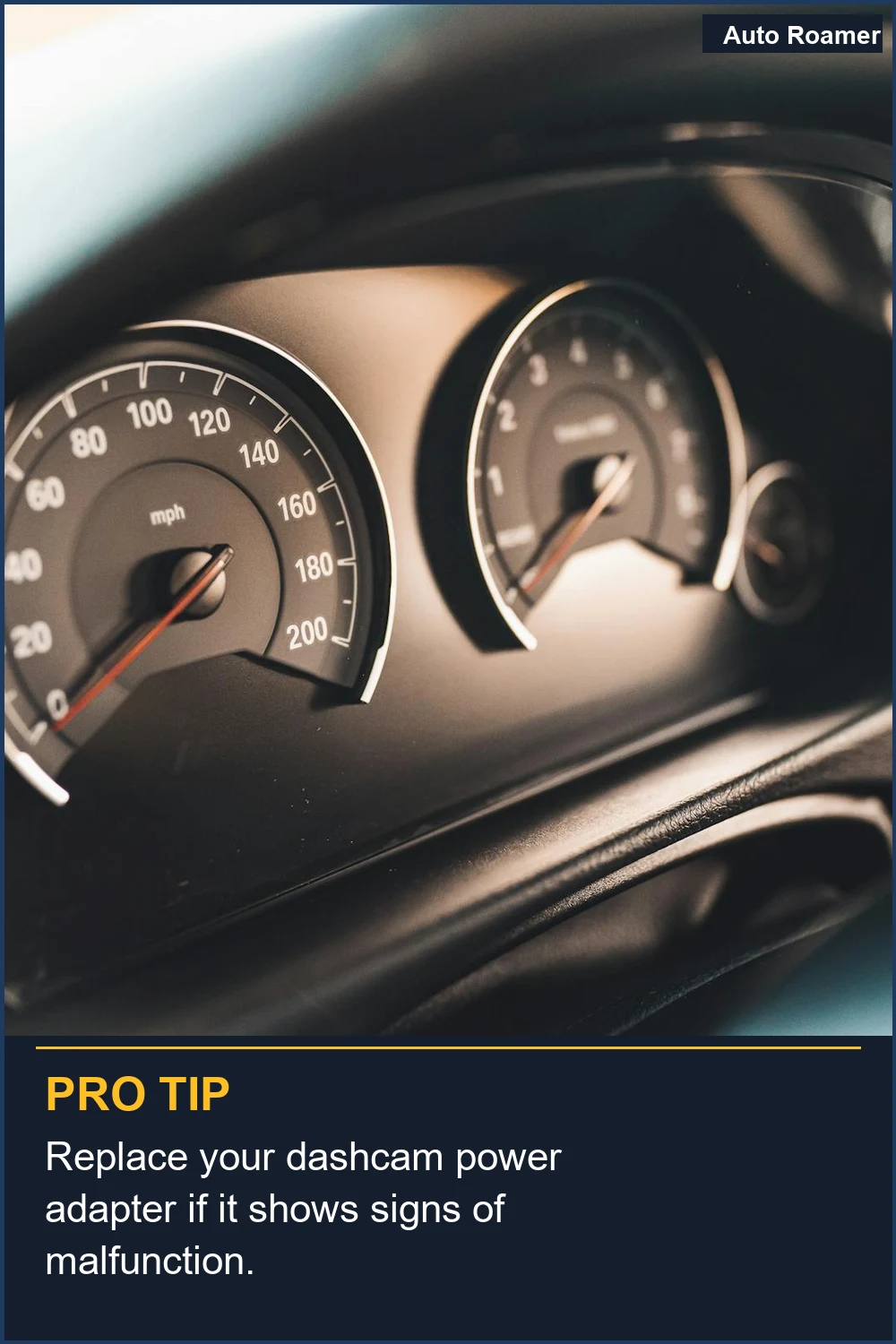 Replace your dashcam power adapter if it shows signs of malfunction.