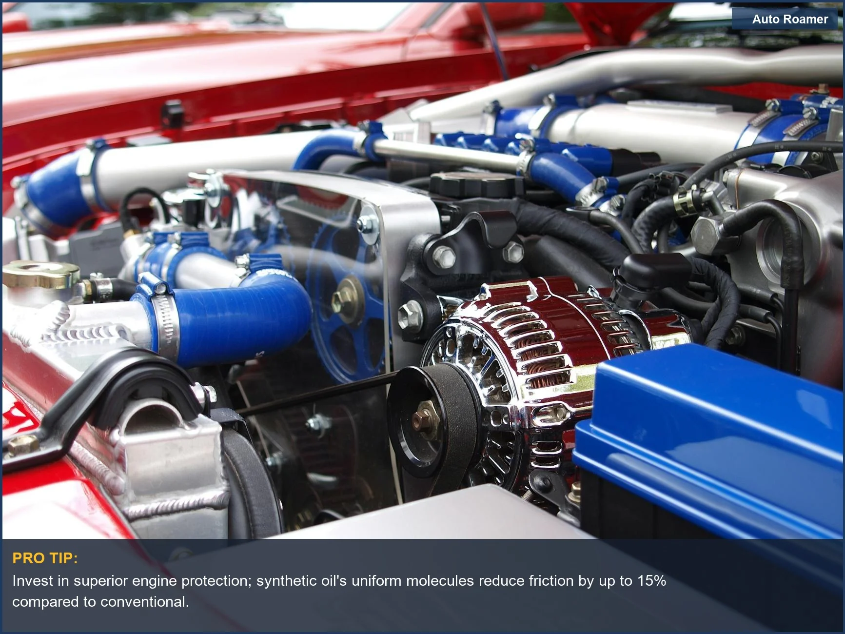 Explore why synthetic oil costs more with this clean, modern car engine detail, highlighting advanced components.