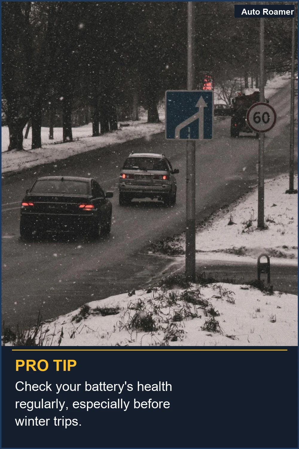 Check your battery's health regularly, especially before winter trips.