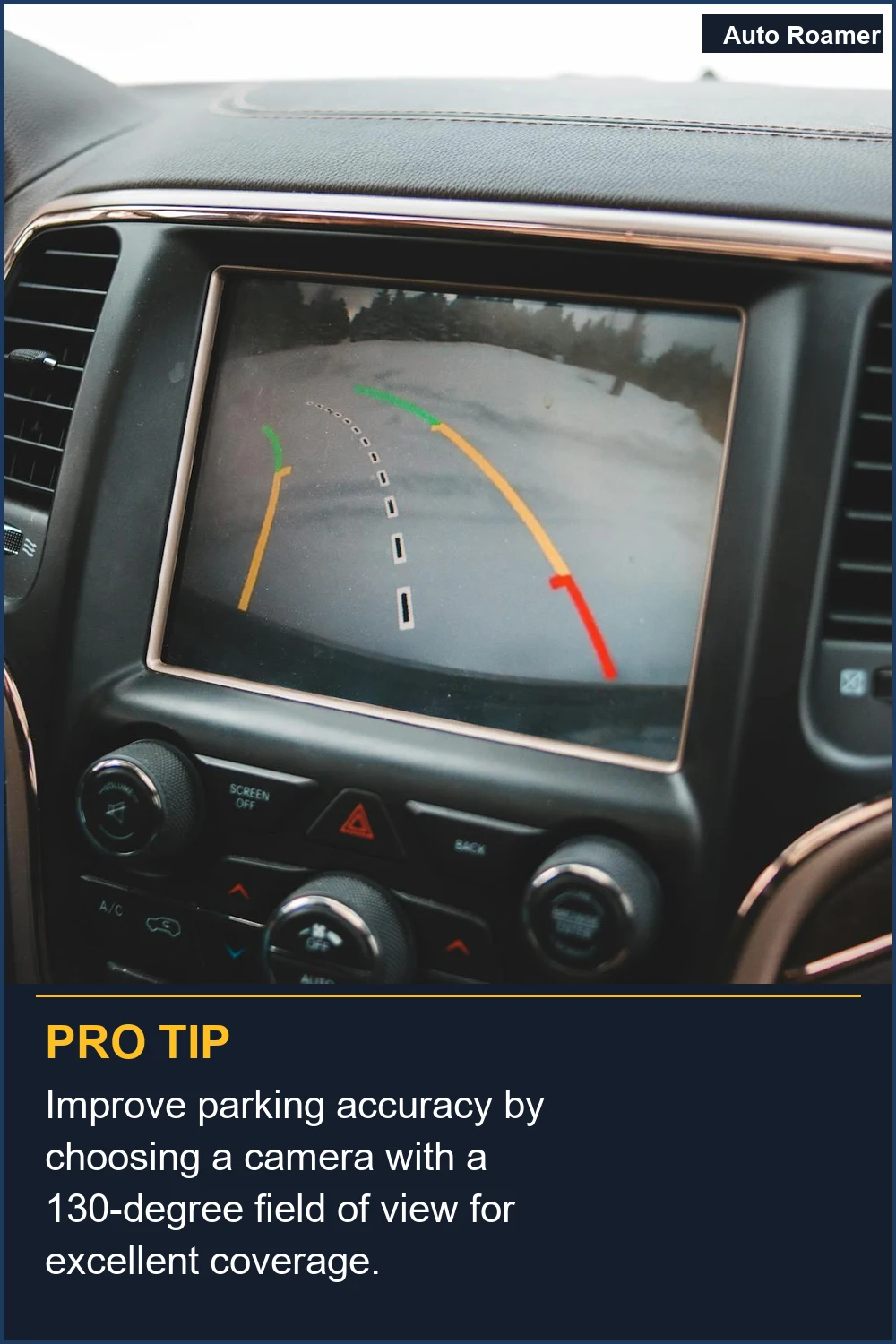 Improve parking accuracy by choosing a camera with a 130-degree field of view for excellent coverage.