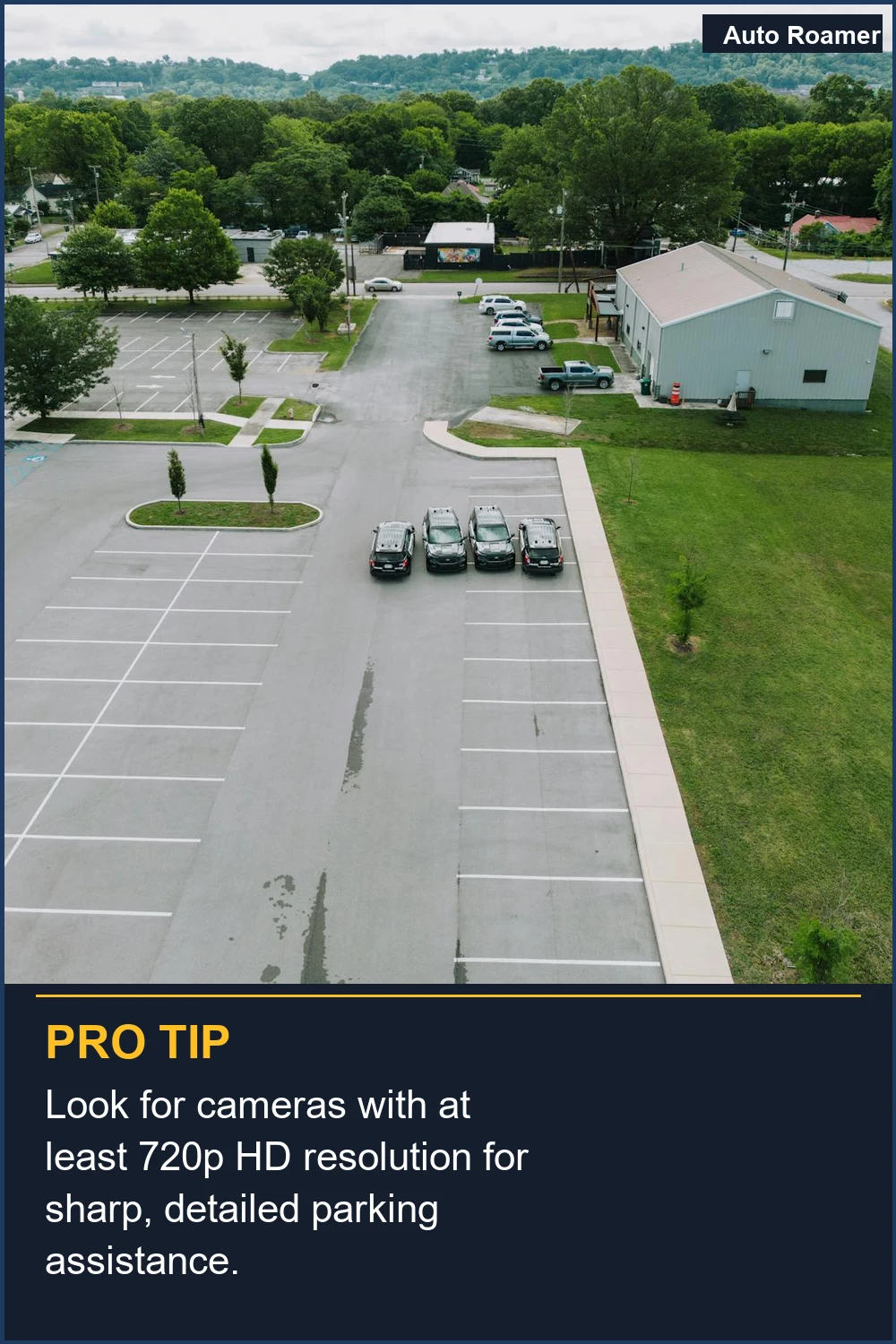 Look for cameras with at least 720p HD resolution for sharp, detailed parking assistance.