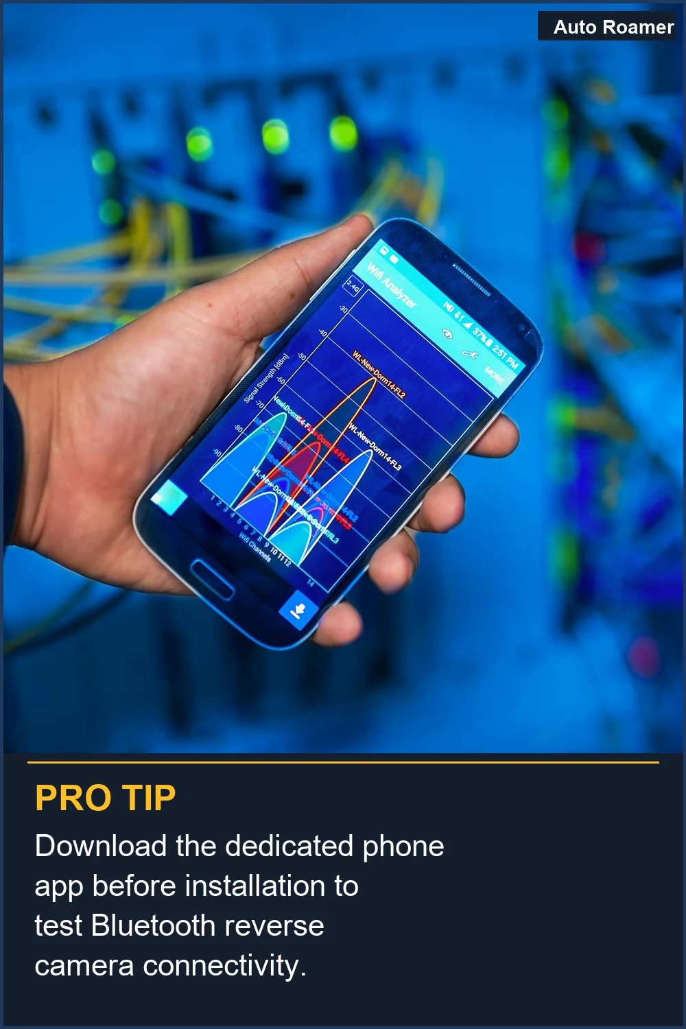 Download the dedicated phone app before installation to test Bluetooth reverse camera connectivity.