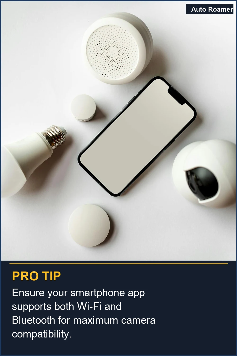 Ensure your smartphone app supports both Wi-Fi and Bluetooth for maximum camera compatibility.