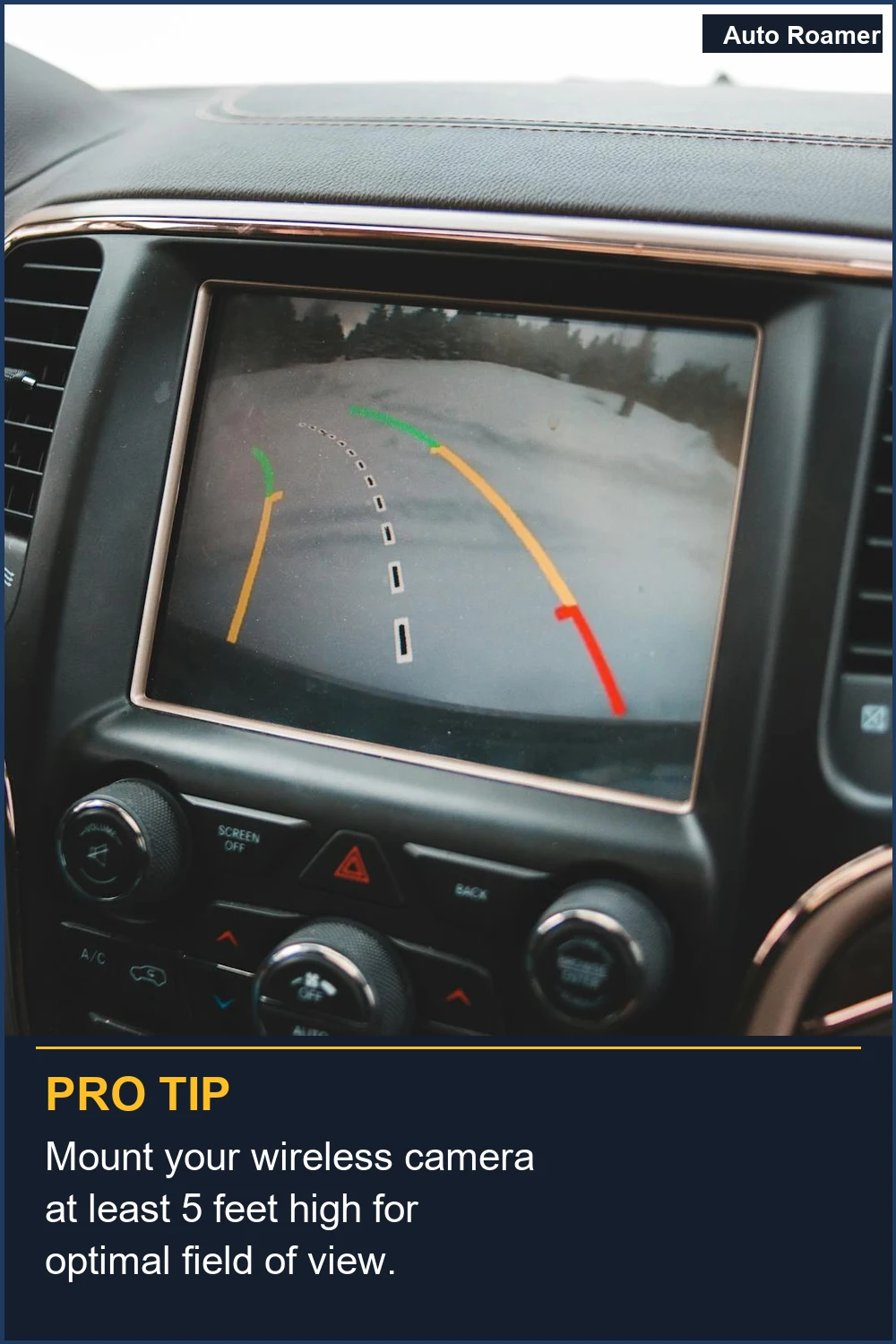 Mount your wireless camera at least 5 feet high for optimal field of view.