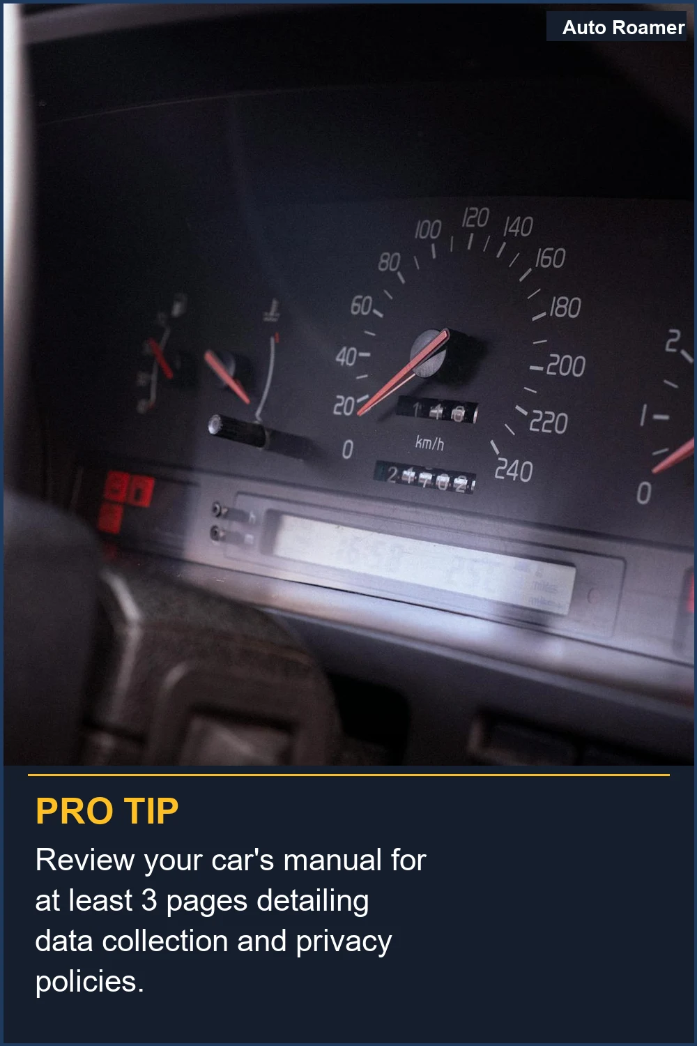 Review your car's manual for at least 3 pages detailing data collection and privacy policies.