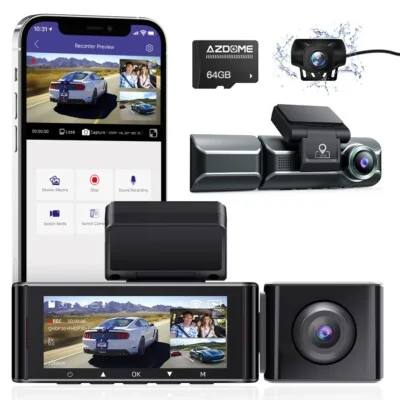 AZDOME M550 3 Channel Dash Cam