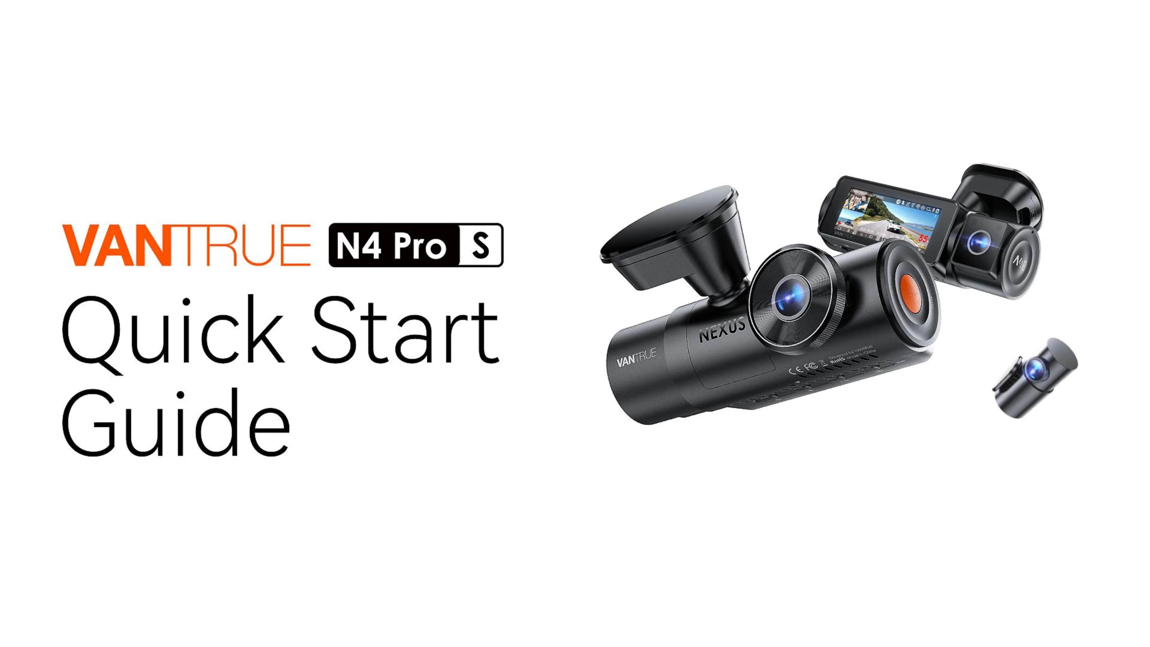 Vantrue N4 Pro S 4K 3 Channel Dash Cam