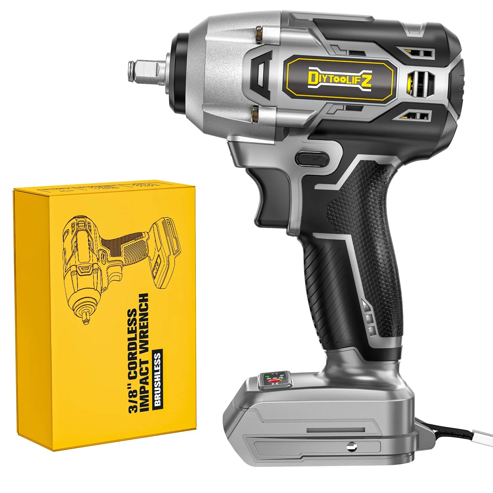 DIYtoolifz Cordless Impact Wrench 1/2 inch Compatible