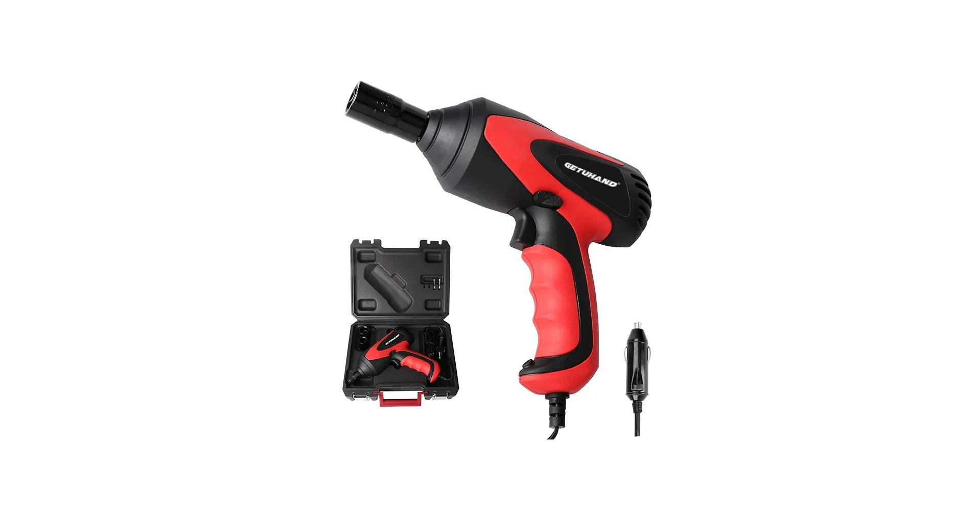GETUHAND Car Impact Wrench 1/2 Inch & 12 Volt Portable